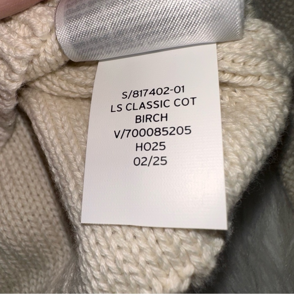 GAP • Cable Knit Crewneck Sweater in Birch White - Picture 5 of 9